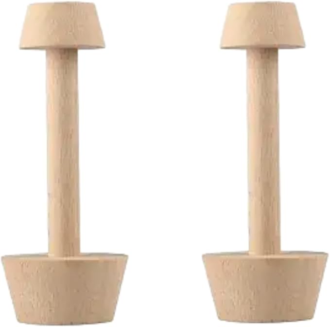 GANPUB 2Pcs Tart Tamper Pastry Tamper Double Side Wooden Egg Tart Tamper Mold DIY Cake Pastry Pusher for Kitchen Party Baking Tools, Pie, Tart and Quiche Pans