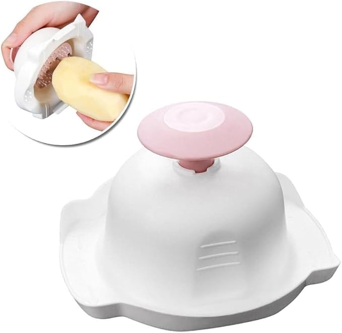 Blue Food Safety Holder for Mandolin or Grater, Finger Anti-Cut Protectors for Mandoline Slicer, Food Slicer Cutter Finger Guard