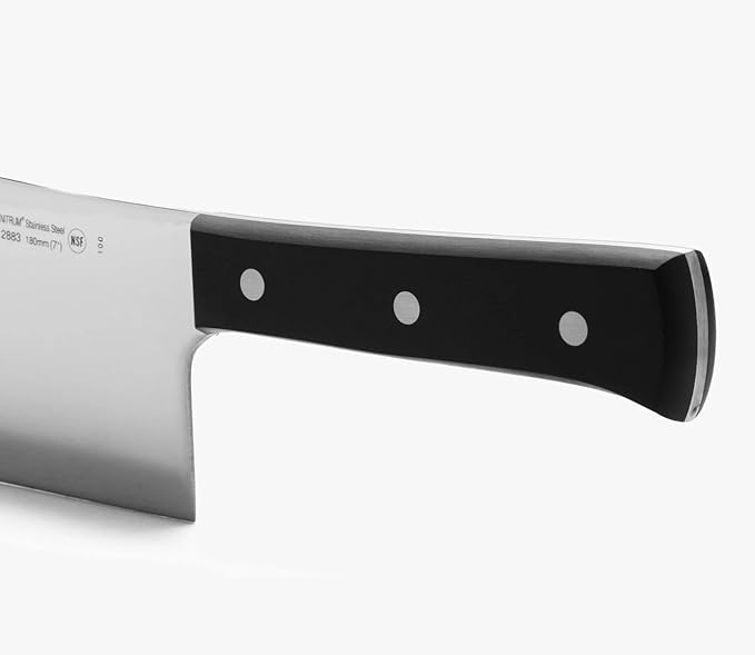 Arcos Cleaver Knife 7 Inch Nitrum Stainless Steel and 180 mm blade. Professional Knife for Boning. 545 gr. Ergonomic Polyoxymethylene POM Handle. Series Universal. Color Black
