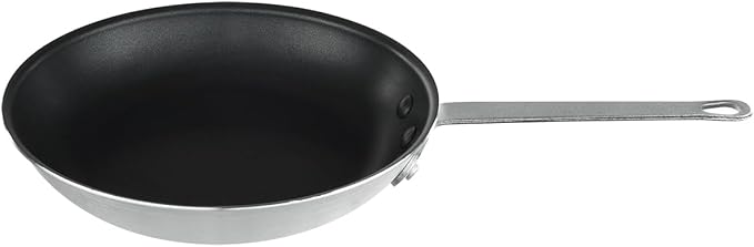 Chef Approved 12" Non-Stick Fry Pan | Fry Sauté Steak Pan Skillet with Firm Grip Riveted Handle for Kitchen Restaurant Diner Catering | Gas Oven Ceramic Cooktop Compatible | Hand Wash Only, Aluminum