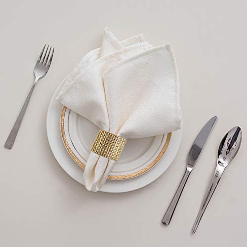 Accmor 100pcs Napkin Rings, Gold Napkin Rings Buckles for Table Decorations, Wedding, Dinner, Party, DIY Decoration
