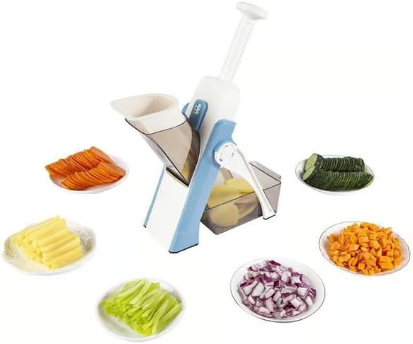 Adjustable Safe Vegetable Slicer, Mandoline Slicer for Kitchen with 41 Thickness Settings 1–8mm, Multifunction Food Chopper for Vegetables,Compact Kitchen Gift (green)