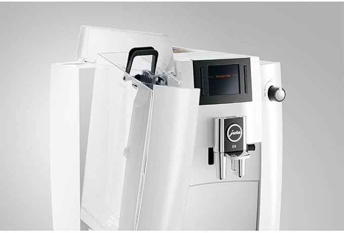 Jura 15559 E6 Automatic Espresso Machine with Easy Cappuccino Function, Intelligent Preheating and 2.8-Inch Color Display (Piano White)