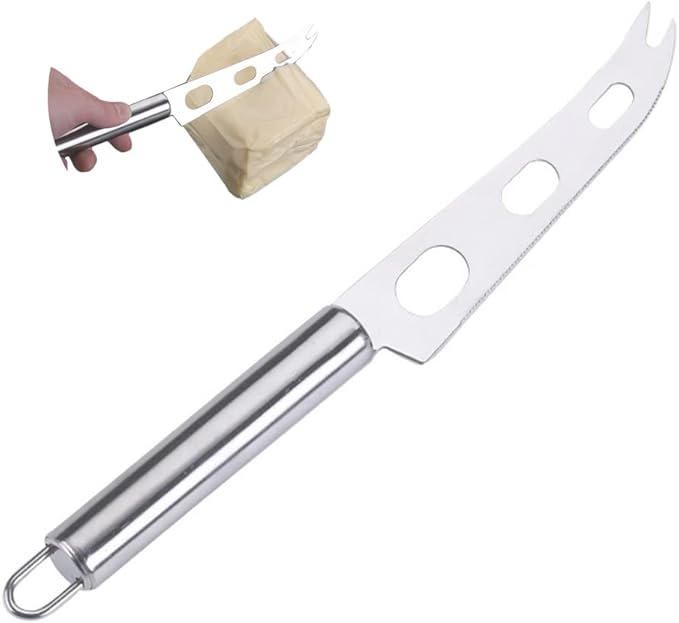 10-inch Cheese Knife - Cuts Soft & Semi Hard Types, Perfect for Slicing Butter, Pizza and Fruit - Kitchen Baking Tools Supplies