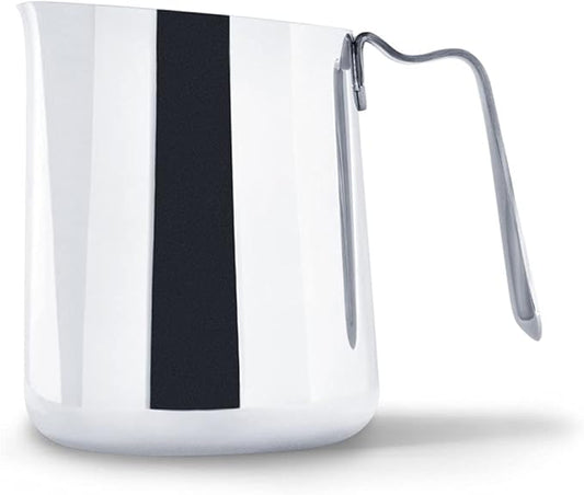 Fellow Eddy Steaming Pitcher - Milk Frother Pitcher with Fluted Spout, Premium Barista Tools for Precision Latte Art, 18/8 Stainless Steel, Polished, 18oz Jug