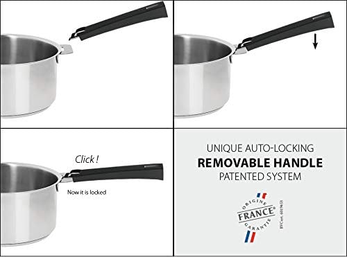 Cristel Casteline C18QMPKP Saucepan, 2.5 quart, Silver
