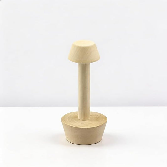 HEAVYSEVEN Wooden Double-Sided Tart Tamper, Pastry Dough Press Tool for Egg Tart Pan & Pie Baking Mold, Durable Baking Accessory for Home Bakers