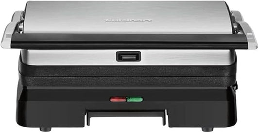 Cuisinart GR-11P1 Griddler 3-in-1 Grill and Panini Press, Silver