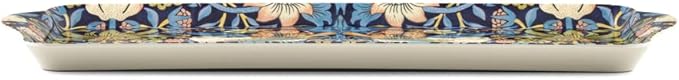 Pimpernel Morris & Co Strawberry Thief Blue Melamine Tray with Handles - Elegant Serving Tray for Tea Parties, Decorative Sandwich Display - Stylish Kitchen & Dining Organization, Ideal Gift for Her