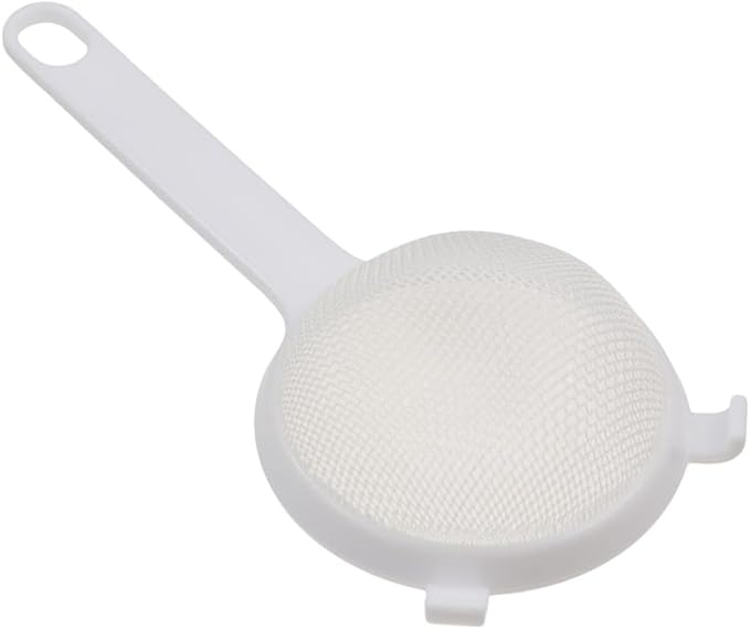 2Pcs Plastic Nylon Mesh Strainer Colander with Handle, Double Ear Fine Food Mesh Strainer Flour Sifter for Tea Juice Coffee Soy Milk Kitchen Tool