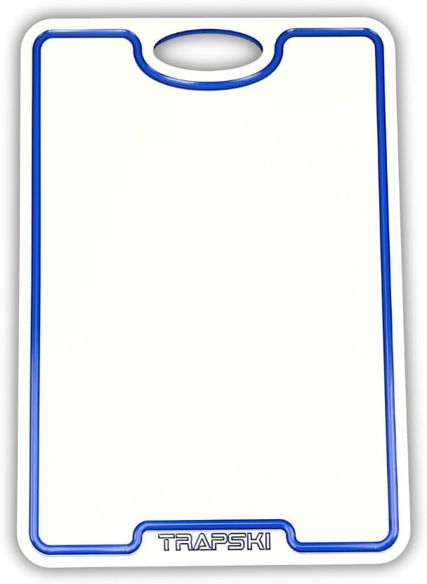 Premium 1/2 Inch Textured Plastic Cutting Chopping Boards | Food-Grade, Dishwasher Safe with Wide Juice Grooves | Easy Grip Handle