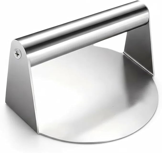 Stainless Steel Burger Press – Manual Patty Maker for Hamburgers, Sandwiches, Bacon, Pancakes