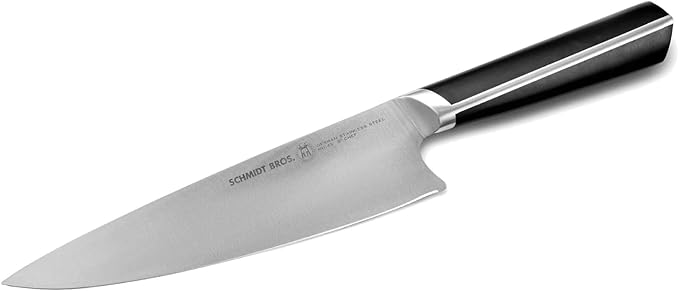 Schmidt Brothers -Highline- 14-Piece Knife Set, High-Carbon Stainless Steel Cutlery With Ebony-Stained Wood And Built-In Two Stage Sharpener Knife Block