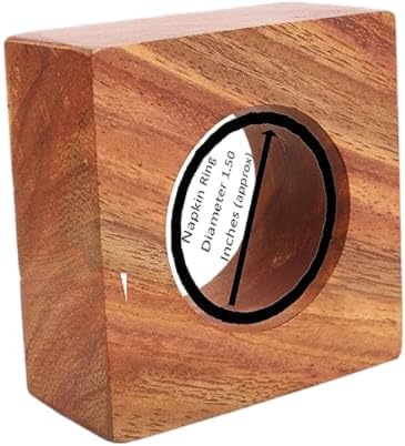 Handmade Napkin Rings Set of 12 for Dining Table Decoration Wooden Square Napkin Buckles for Home Decor Wedding Dinners Parties