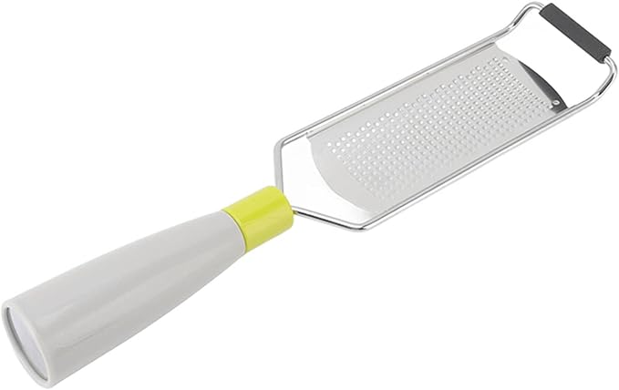 Cheese Grater, Stainless Steel Lemon Zester with Handle, Multipurpose Kitchen Tool for Cheese Coconut Chocolate Nuts, Ideal for Salads, Pizza Dough, Grinding Garlic