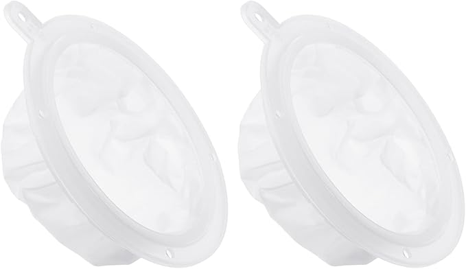 PATIKIL 5.4" O.D. Food Filter Strainer, 2 Pack 400 Mesh Kitchen Mesh Filters Strainers Fine Mesh Sieve for Juice, Coffee, Soy Milk Filtration, White