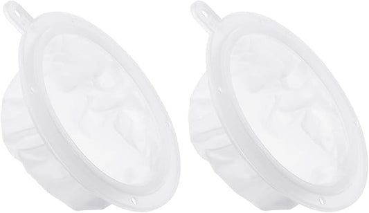 PATIKIL 5.4" O.D. Food Filter Strainer, 2 Pack 400 Mesh Kitchen Mesh Filters Strainers Fine Mesh Sieve for Juice, Coffee, Soy Milk Filtration, White