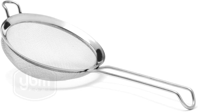 YBM HOME Stainless Steel Fine Mesh Strainer Colander Sieve with Handle for Rinsing Grains Beans Rice Fruits, 2.5 inch