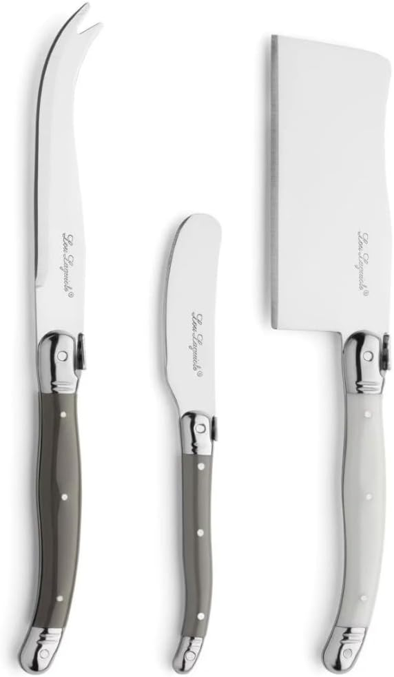 Lou Laguiole Tradition 3 Piece Cheese Knife Set in Wooden Box