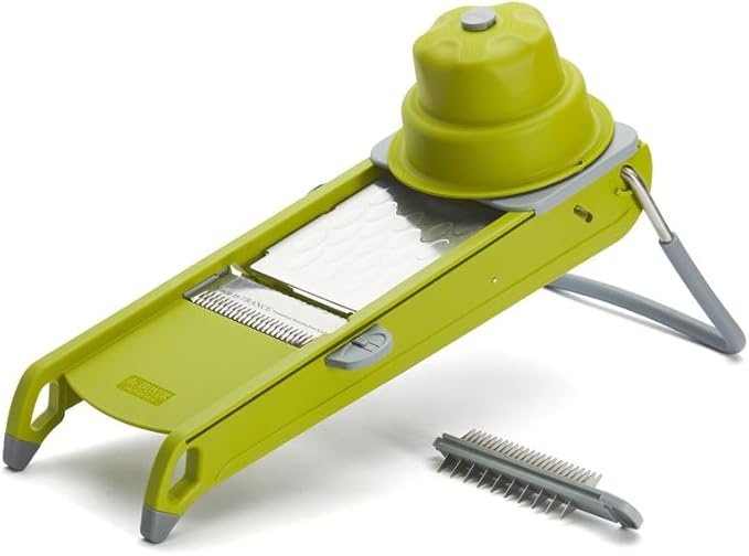 DE BUYER Mandoline Swing Plus, Stainless Steel, Green, 44.5 x 19.5 x 15 cm
