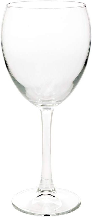 Restaurantware Cascata 14 Ounce Red Wine Glasses Set Of 12 Tempered Wine Glasses - Chip-Resistant Fine-Blown Wine Glass Set Dishwasher-Safe Stemware For Red or White Wine
