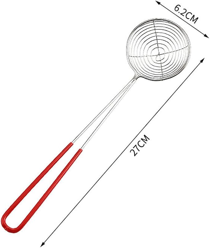 2 Pcs Stainless Steel Strainer Spoons Ladle Hot Pot Strainer Scoops Wire Strainers for Cooking Skimmers Small Frying Spoon Strainer Kitchen Oil Filter Spoons