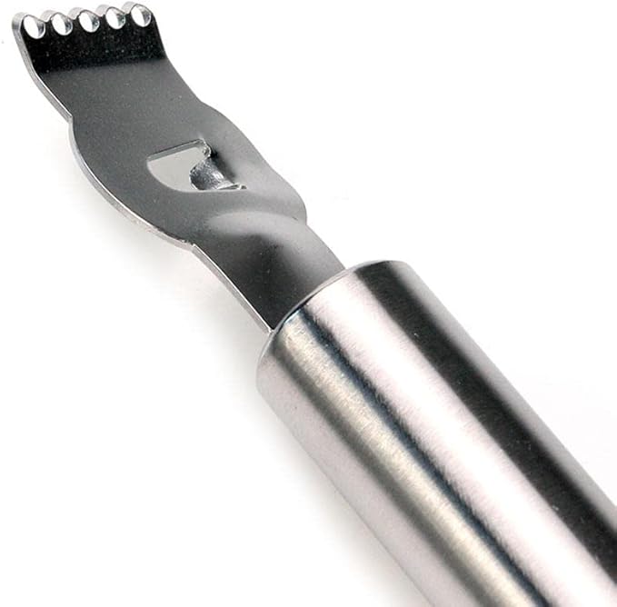Lemon Citrus Grater Tool Stainless Steel Orange Peeler with Channel Knife Lemon Twist Tool for Kitchen Bar Cocktail Garnish