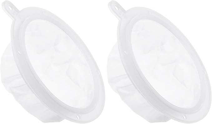 PATIKIL 5.4" O.D. Food Filter Strainer, 2 Pack 120 Mesh Kitchen Mesh Filters Strainers Fine Mesh Sieve for Juice, Coffee, Soy Milk Filtration, White