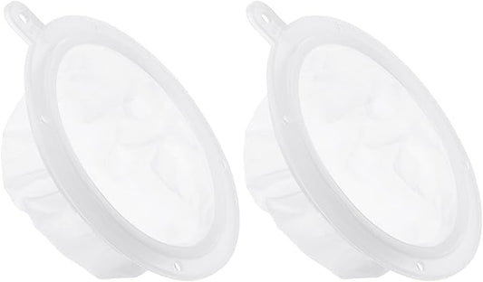 PATIKIL 5.4" O.D. Food Filter Strainer, 2 Pack 120 Mesh Kitchen Mesh Filters Strainers Fine Mesh Sieve for Juice, Coffee, Soy Milk Filtration, White