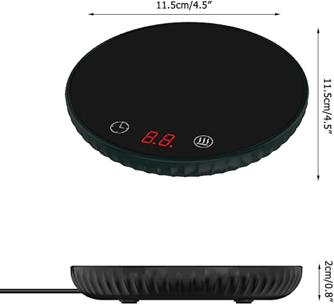 Coffee Mug Warmer,Digital Display Electric Beverage Warmer with 8H Auto Shut Off & 2 Temp Setting & 12H Timing for Warming Heating Coffee Beverage Milk Tea