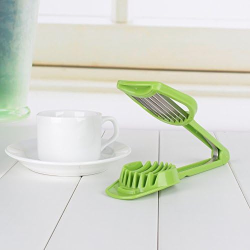 Multi-Purpose Kitchen Slicer for Eggs, Kiwi, Banana, Strawberry, Green Plastic Fruit Cutter Tool