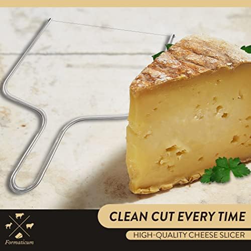 Formaticum Cheese Wire Cutter - Get a Clean Cut with a Premium Cheese Cutter Wire - Ideal Cheese Slicer Wire Replacement & Alternative to a Cheese Knife - Add to Your Cheese Cutting Board