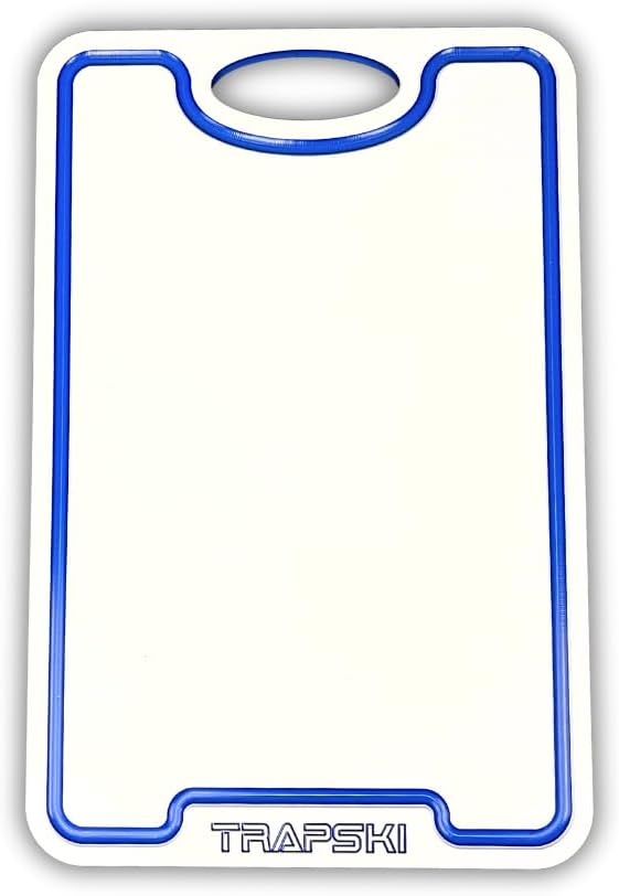 Premium 1/2 Inch Textured Plastic Cutting Chopping Boards | Food-Grade, Dishwasher Safe with Wide Juice Grooves | Easy Grip Handle
