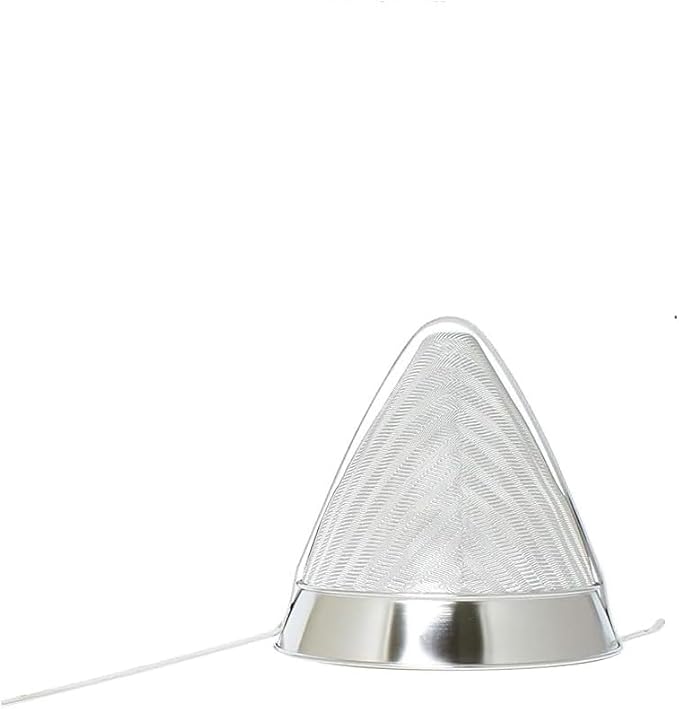 TrueCraftware- 3 qt. Stainless Steel 10" Reinforced Bouillon Strainer Fine Mesh- Cone Shaped Strainer Food Strainer Juice Strainer Kitchen Tools Food Colander For Straining Seeds Beans Sauces