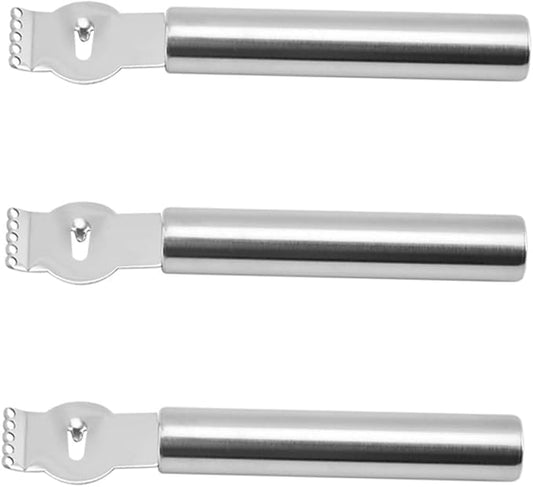 Homoyoyo 3PCS Stainless Steel Lemon Zester Grater Set Multi-Purpose Citrus Peeler Tool for Kitchen Ergonomic Design for Fruits Vegetables for Home Cooking