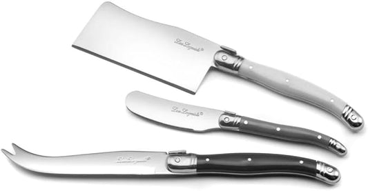 Lou Laguiole Tradition 3 Piece Cheese Knife Set in Wooden Box