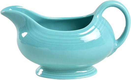 Fiesta® Sauceboat/Gravy Boat – Durable Ceramic, Lead-Safe, Dishwasher/Microwave/Oven Safe – Made in USA Dinnerware - Turquoise