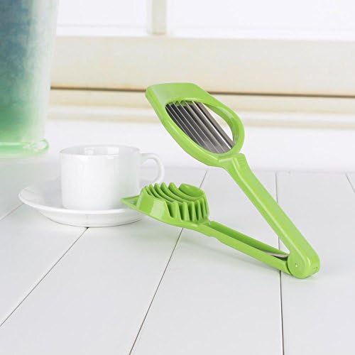 Multi-Purpose Kitchen Slicer for Eggs, Kiwi, Banana, Strawberry, Green Plastic Fruit Cutter Tool