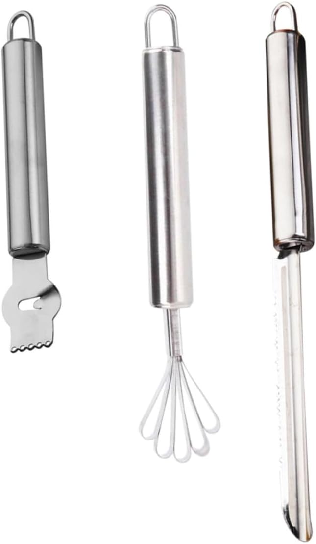 3 Pcs Stainless Steel Lemon Zester Multipurpose Peeler for Fruits Vegetables Easy to Clean Compact Design for Cooking Cocktails