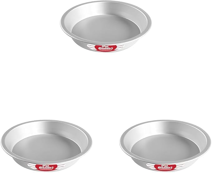 Fat Daddio's PIE-9 Anodized Aluminum Pie Pan, 9 x 1.5 Inch (Pack of 3)