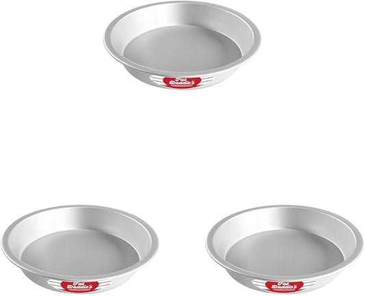 Fat Daddio's PIE-9 Anodized Aluminum Pie Pan, 9 x 1.5 Inch (Pack of 3)