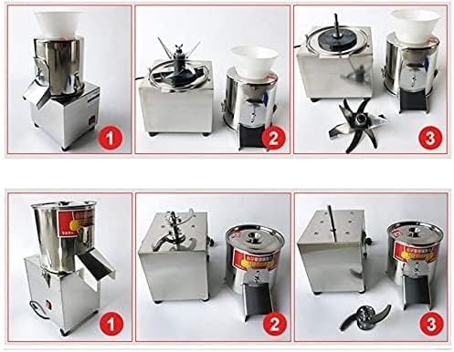 600W Commercial Food Processor & Meat Grinder - 110V Electric Vegetable Chopper, Stainless Steel Slicer with Adjustable Thickness - 120kg/h High Capacity, Heavy Duty for Kitchen, Restaurant, Catering
