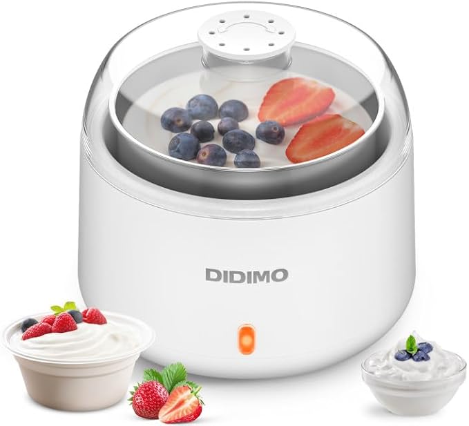 1.37QT Yogurt Maker Machine with Stainless Steel Bowl, Automatic Electric Greek Yogurt Maker, Probiotic Maker for Natto & Rice Wine