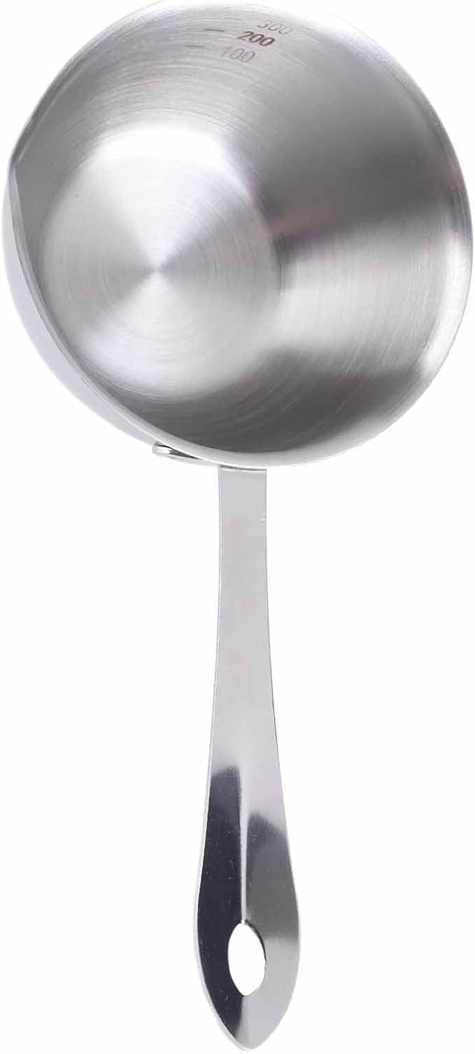 Stainless Steel Butter Warmer Pot - Induction Bottom Milk Hot Pot with Cool Handle | Perfect for Melting Butter, Heating Sauces & More (300ML)
