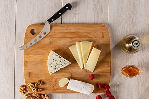Arcos Cheese Knife 6 Inch Nitrum Stainless Steel and 145 mm blade. 161 gr. Ergonomic Polyoxymethylene POM Handle. Series Universal. Color Black