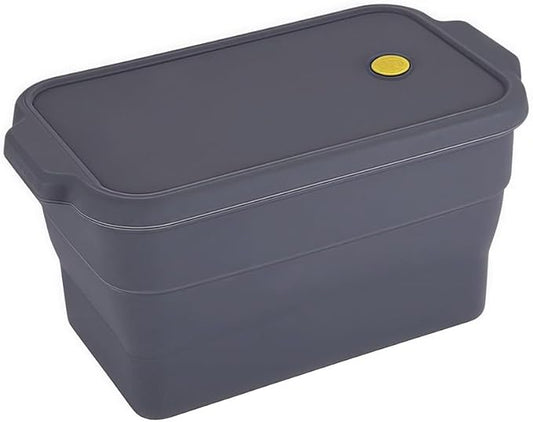Silicone Loaf Pan with Lid, Foldable Baking Pan Non- Bread Tray for Meatloaf and Pound Cake, Oven-Safe Flexible Baking, For Easy Release Grey Loaf Pan