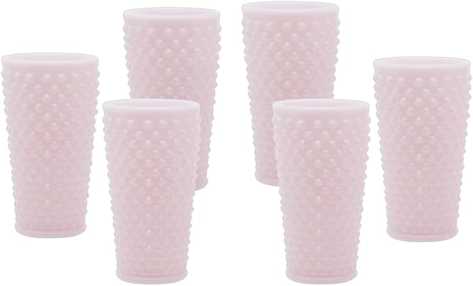 Ice Tea Glass - GiGi Hobnail Pattern - American Made - Mosser Glass USA (6, Crown Tuscan)