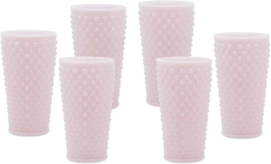 Ice Tea Glass - GiGi Hobnail Pattern - American Made - Mosser Glass USA (6, Crown Tuscan)