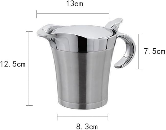 Double Insulated Gravy Boat – Stainless Steel Sauce Jug with Hinged Lid