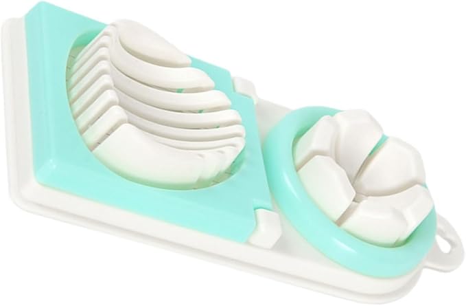Gatuida Multifunctional Egg Slicer and Peeler Kitchen Gadget, Sturdy Green Dual-head Boiled Egg Cutter for Home Use, Practical Fruit and Vegetable Slicing Tool